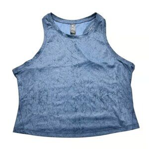 YOGALICIOUS Blue Athletic Tank Top M "Smokin' Stretchy Thundercloud" Edition